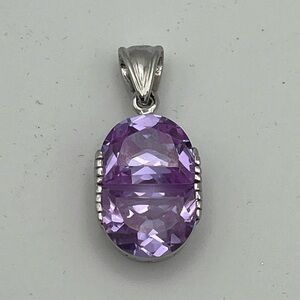 Elegant Silver and Purple Pendant